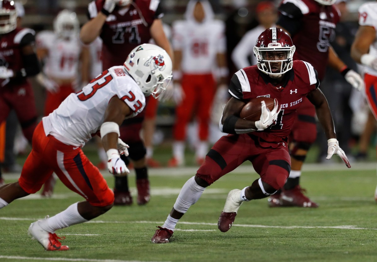 New Mexico State RB Jason Huntley was drafted by the Detroit Lions in the fifth round on Saturday.
