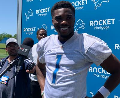 Lions cornerback Jeff Okudah