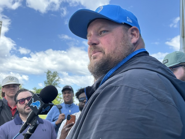 Detroit Lions offensive line coach Hank Fraley